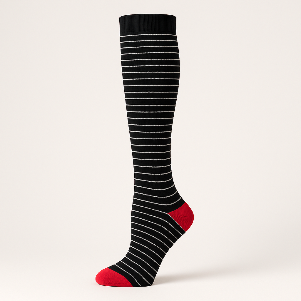 Clinical Compression – Black Cherry Stripes