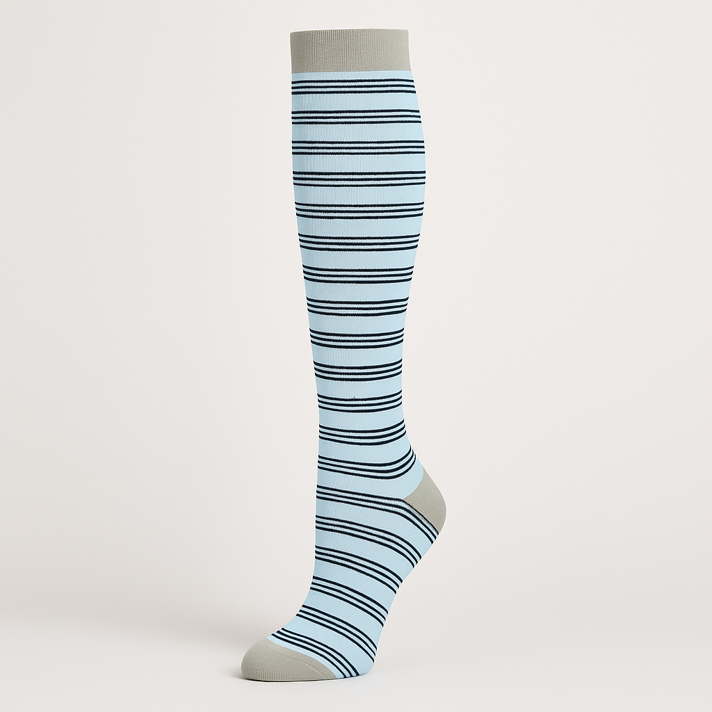 Clinical Compression – Ice Grey Stripes