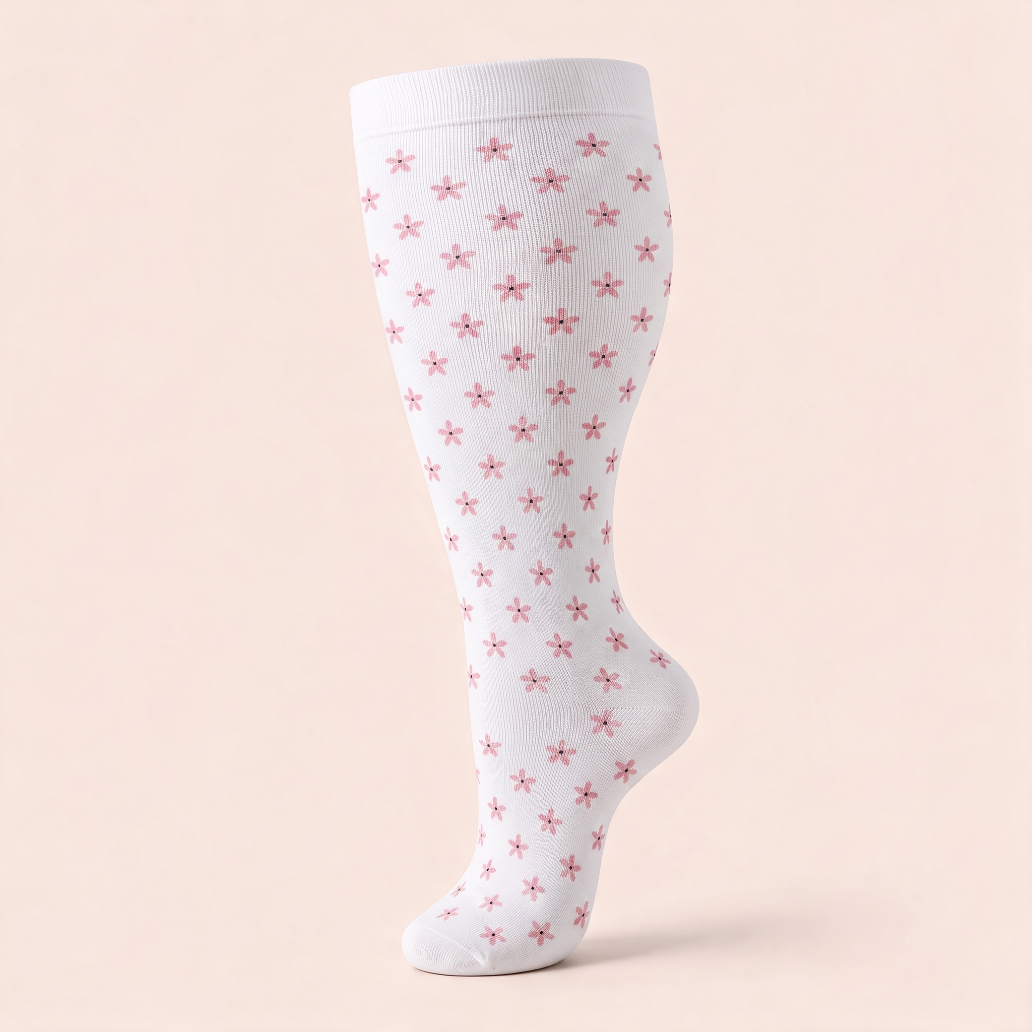 Clinical Compression – Wide Calf: Flamingo Fields compression sock