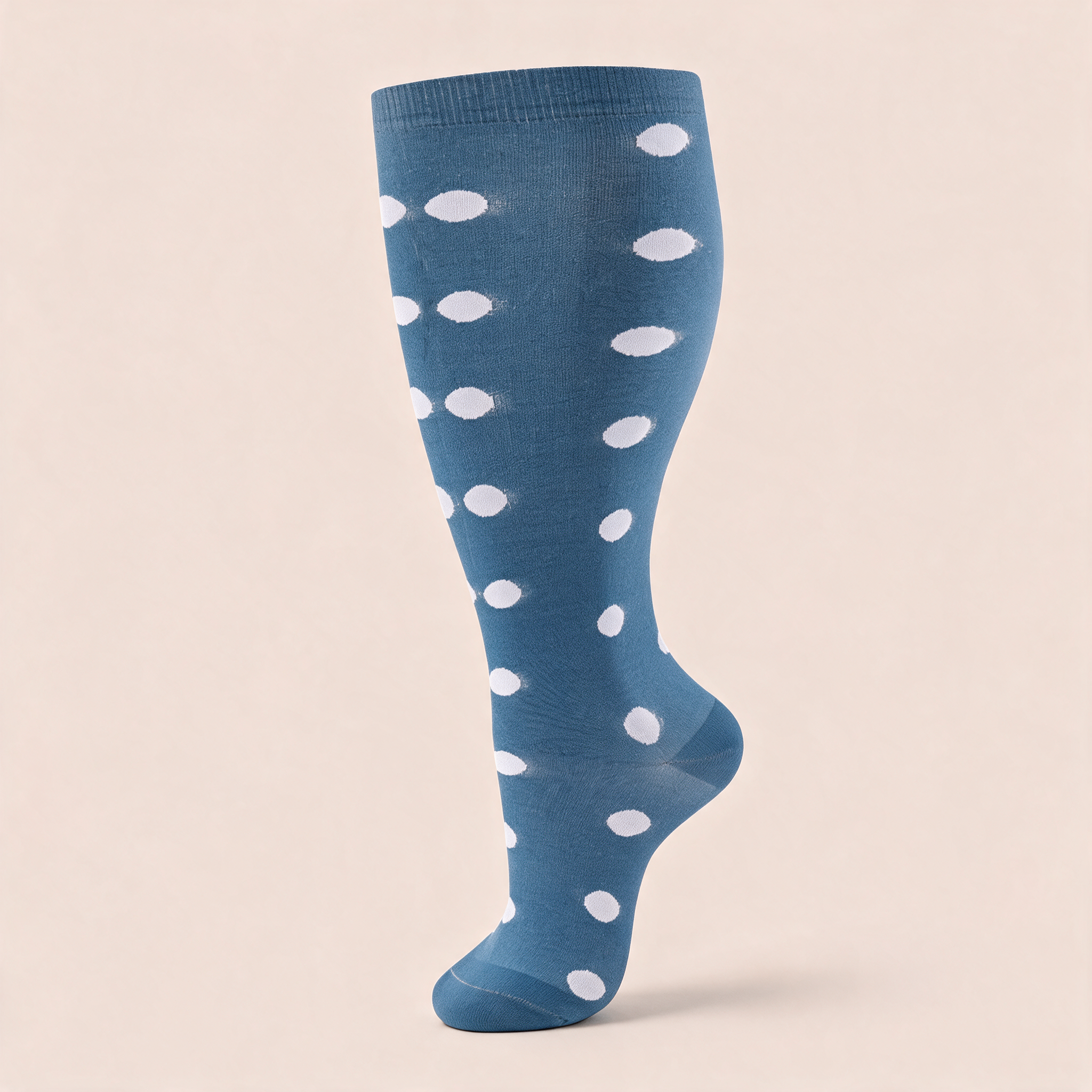 Clinical Compression – Wide Calf: Slate Dot compression sock