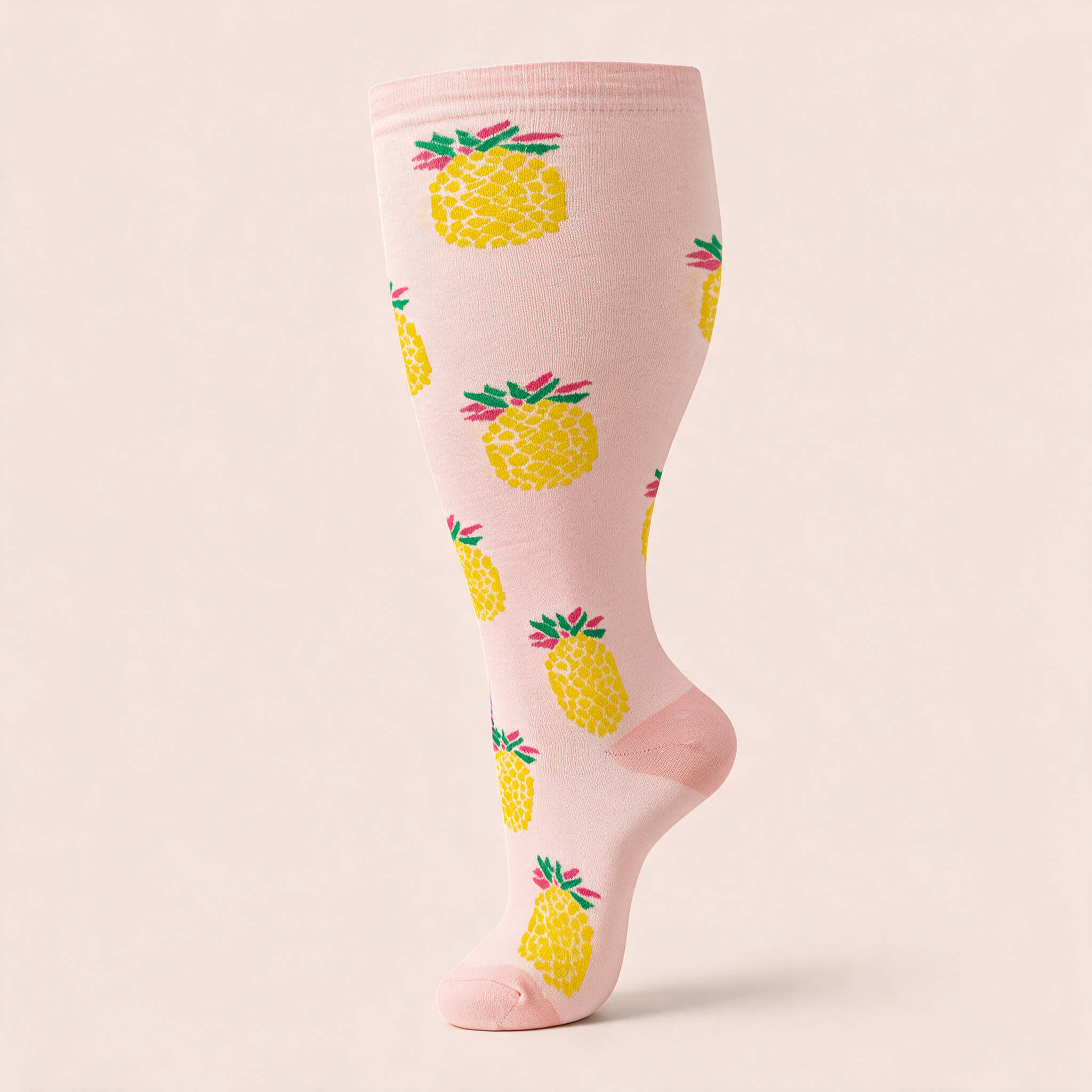 Clinical Compression – Wide Calf: Pineapple Party compression sock