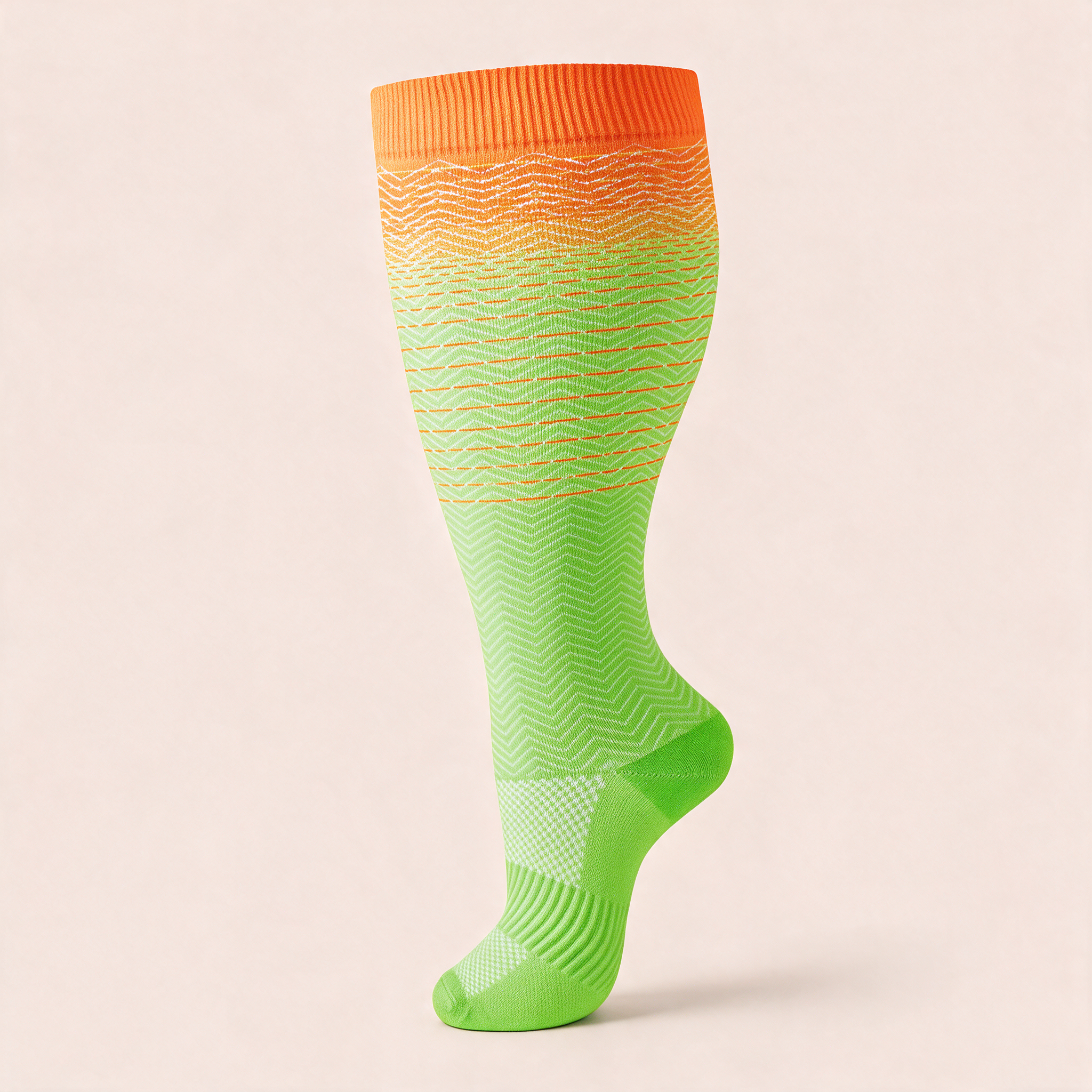 Clinical Compression – Wide Calf: Citrus Fade compression sock