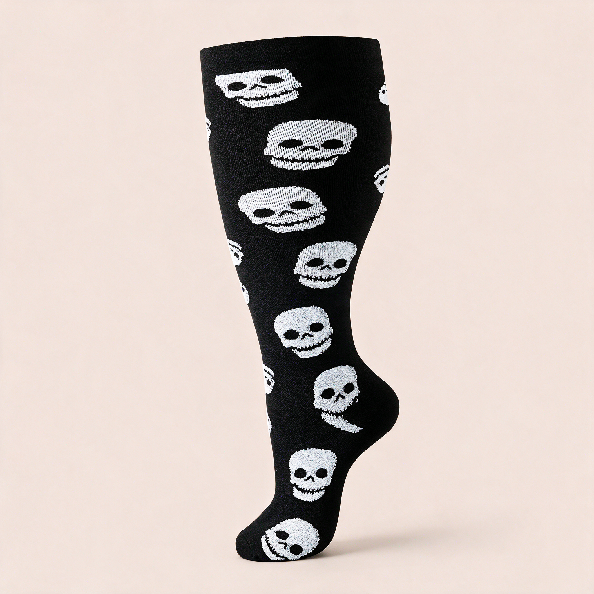 Clinical Compression – Wide Calf: Skulls Solo compression sock