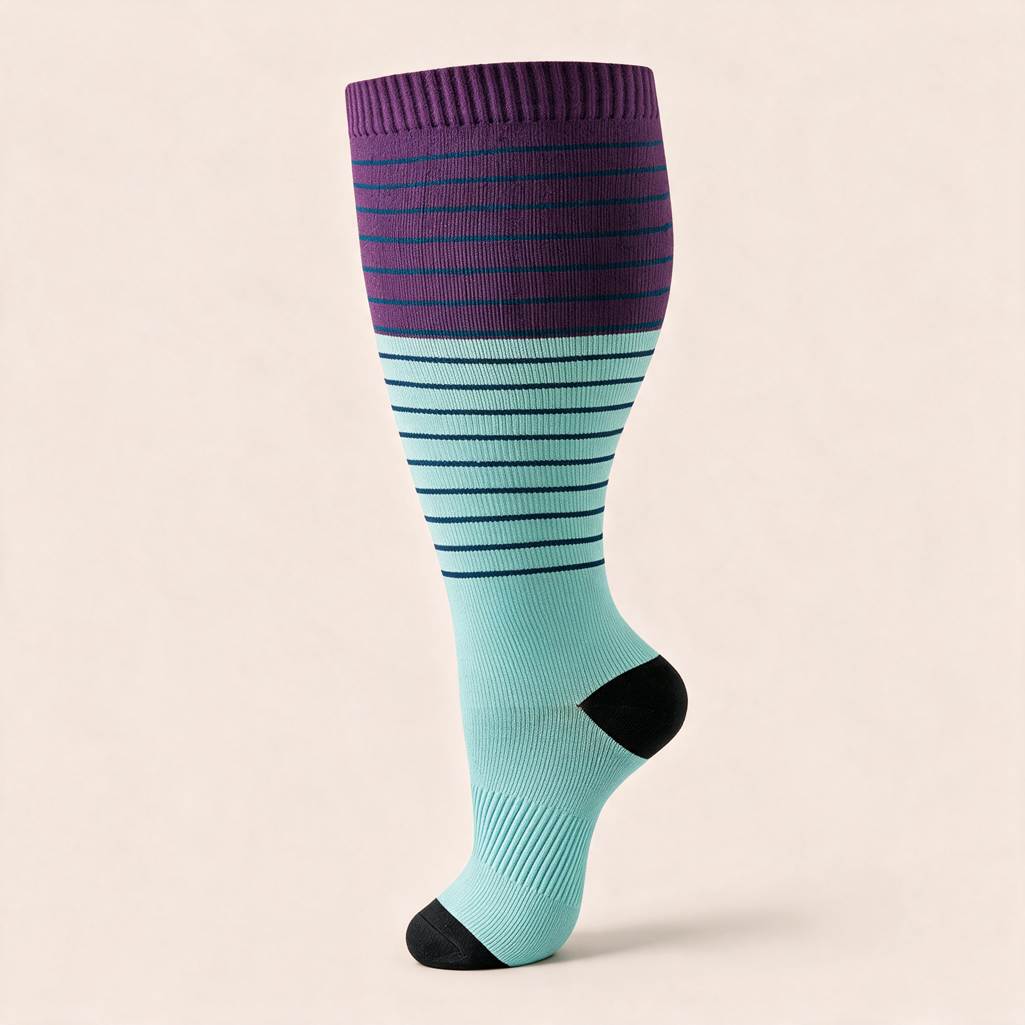Clinical Compression – Wide Calf: Mint Orchid Fade compression sock
