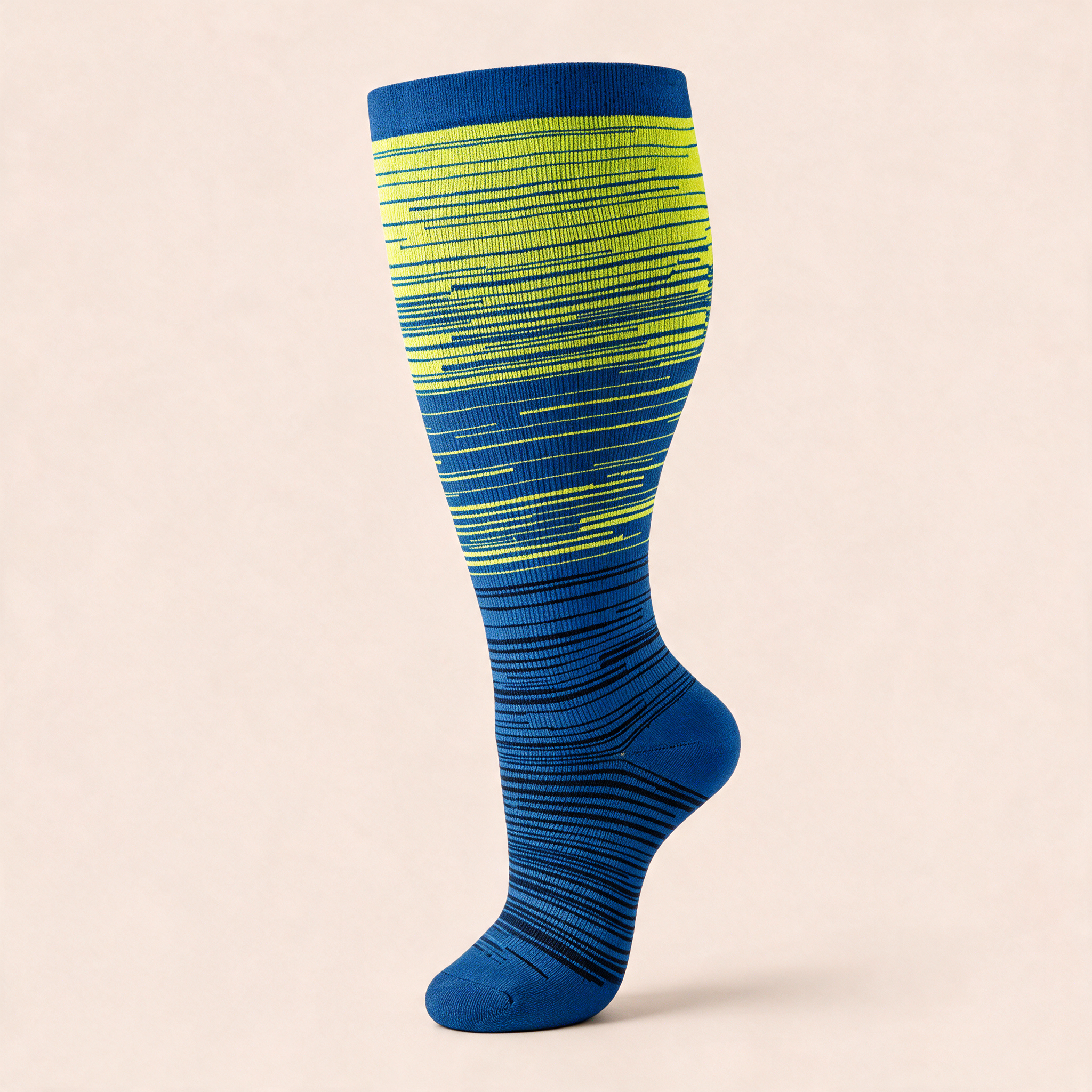 Clinical Compression – Wide Calf: Cobalt Diagonal compression sock