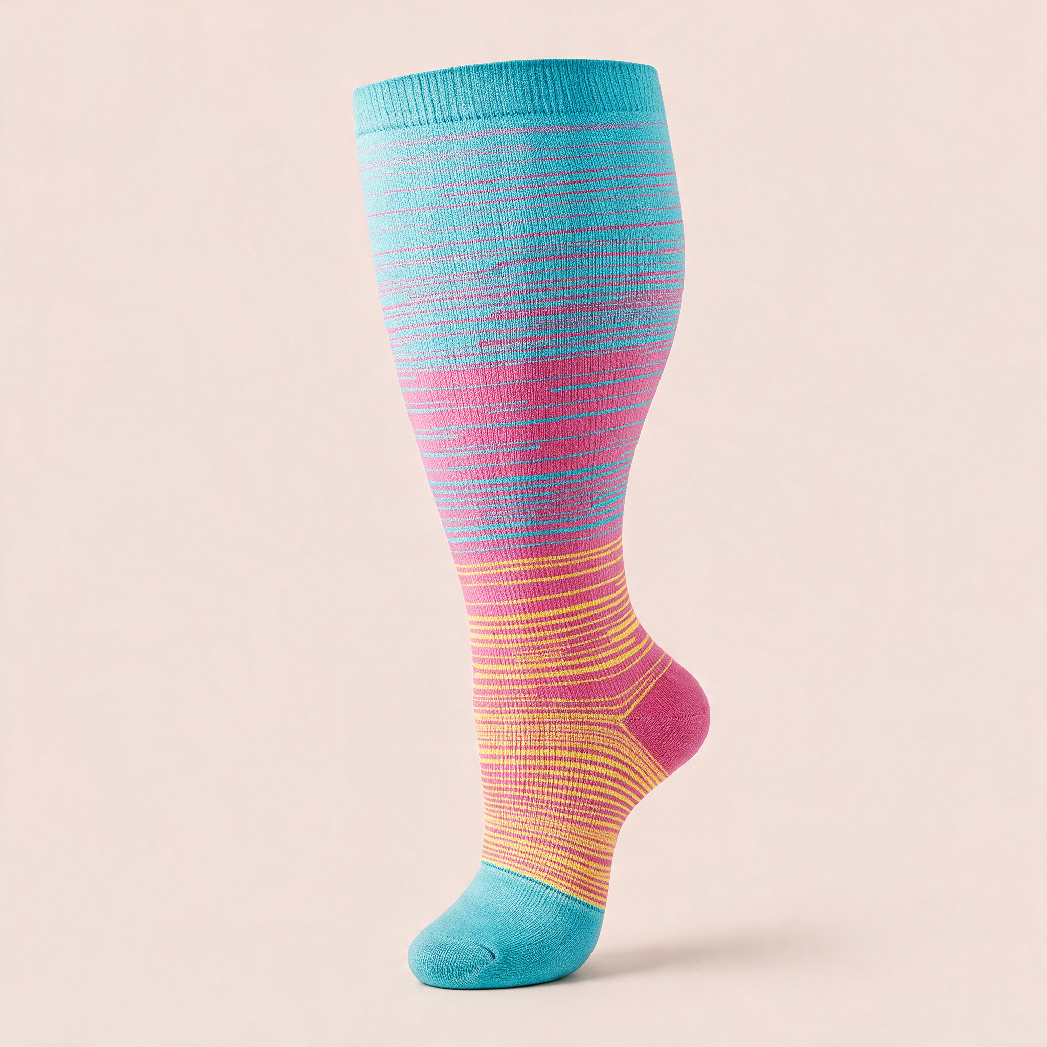 Clinical Compression – Wide Calf: Cotton Candy Fade compression sock