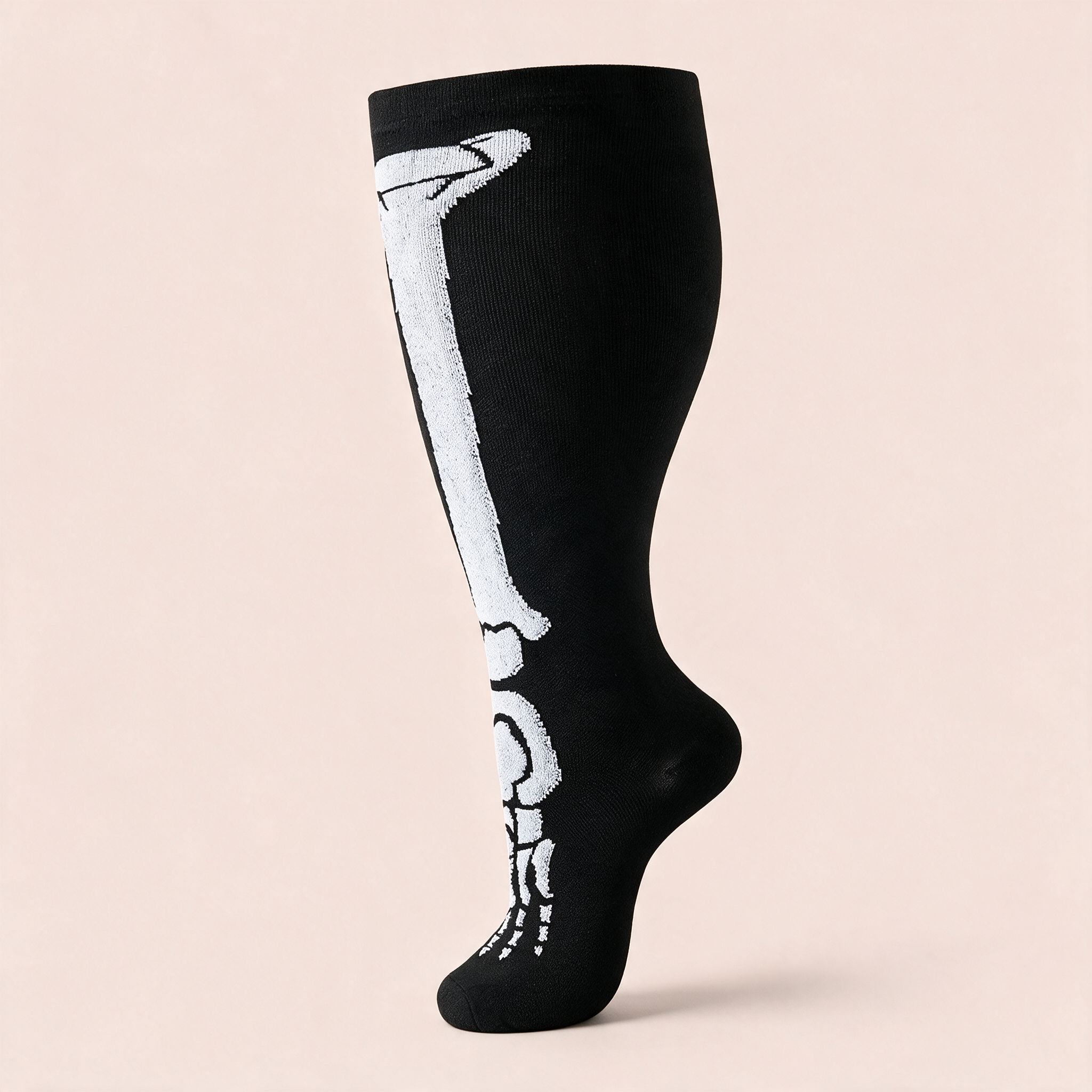Clinical Compression – Wide Calf: Skeleton Bones compression sock