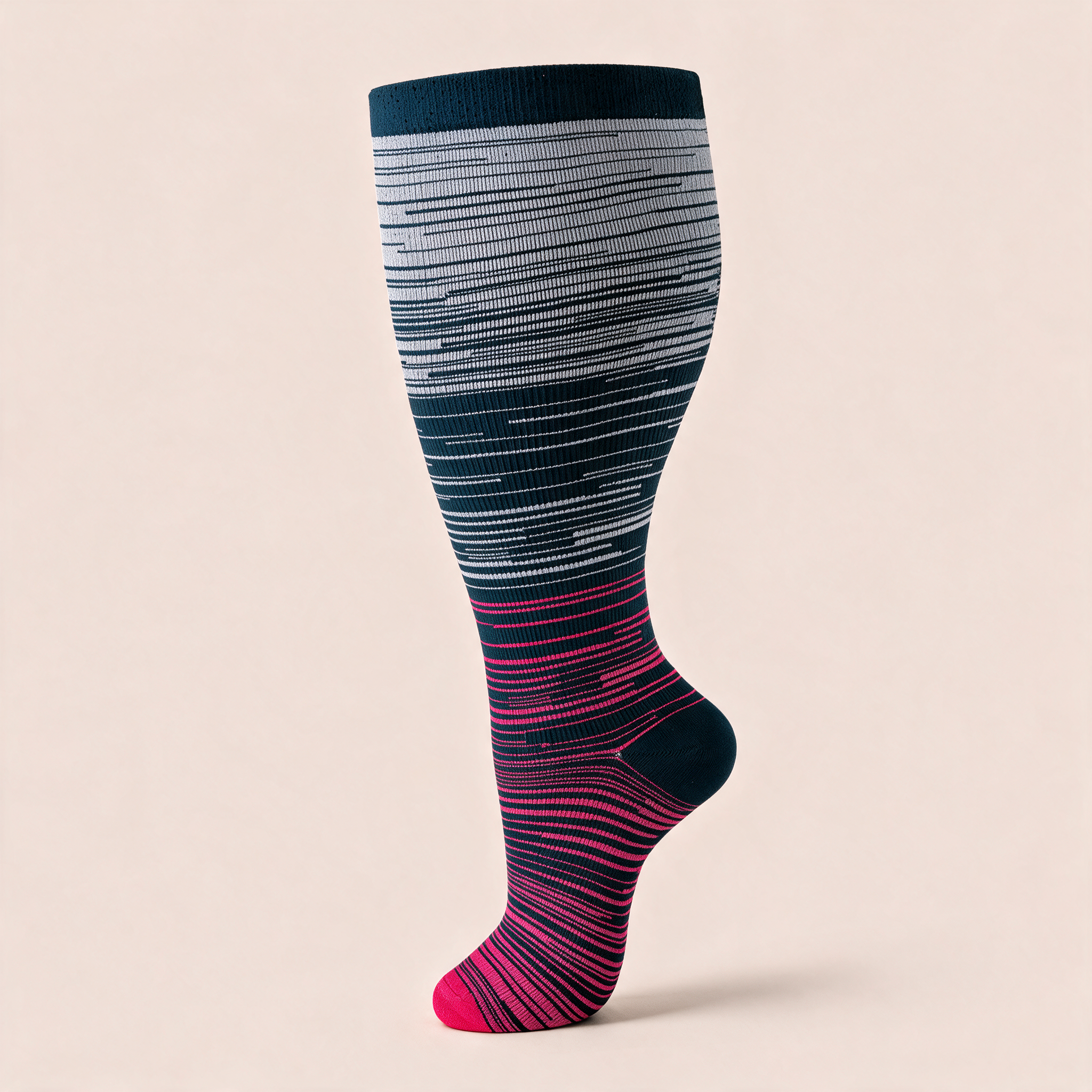 Clinical Compression – Wide Calf: Storm Pink Speckle compression sock