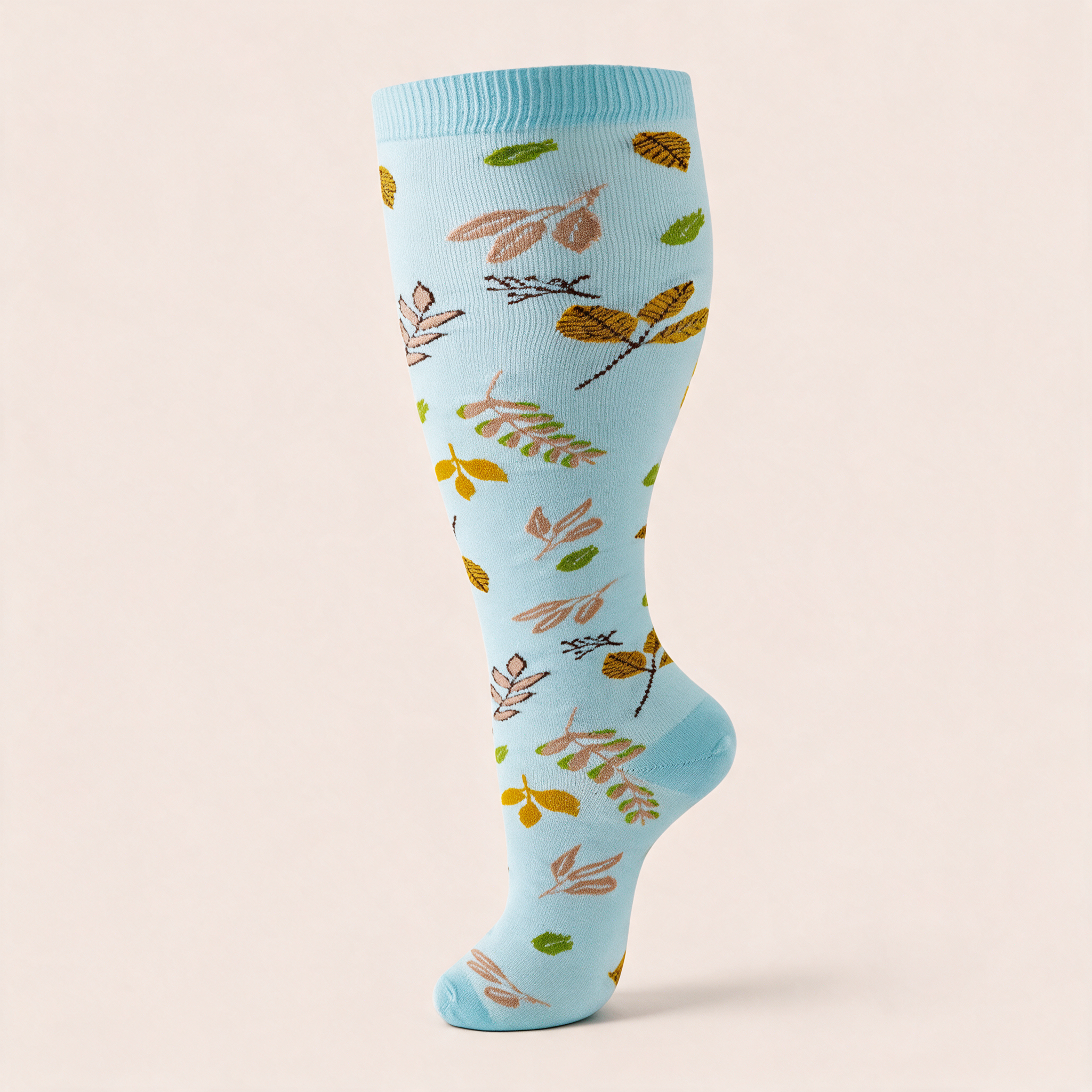 Clinical Compression – Wide Calf: Sparrow and Leaf compression sock