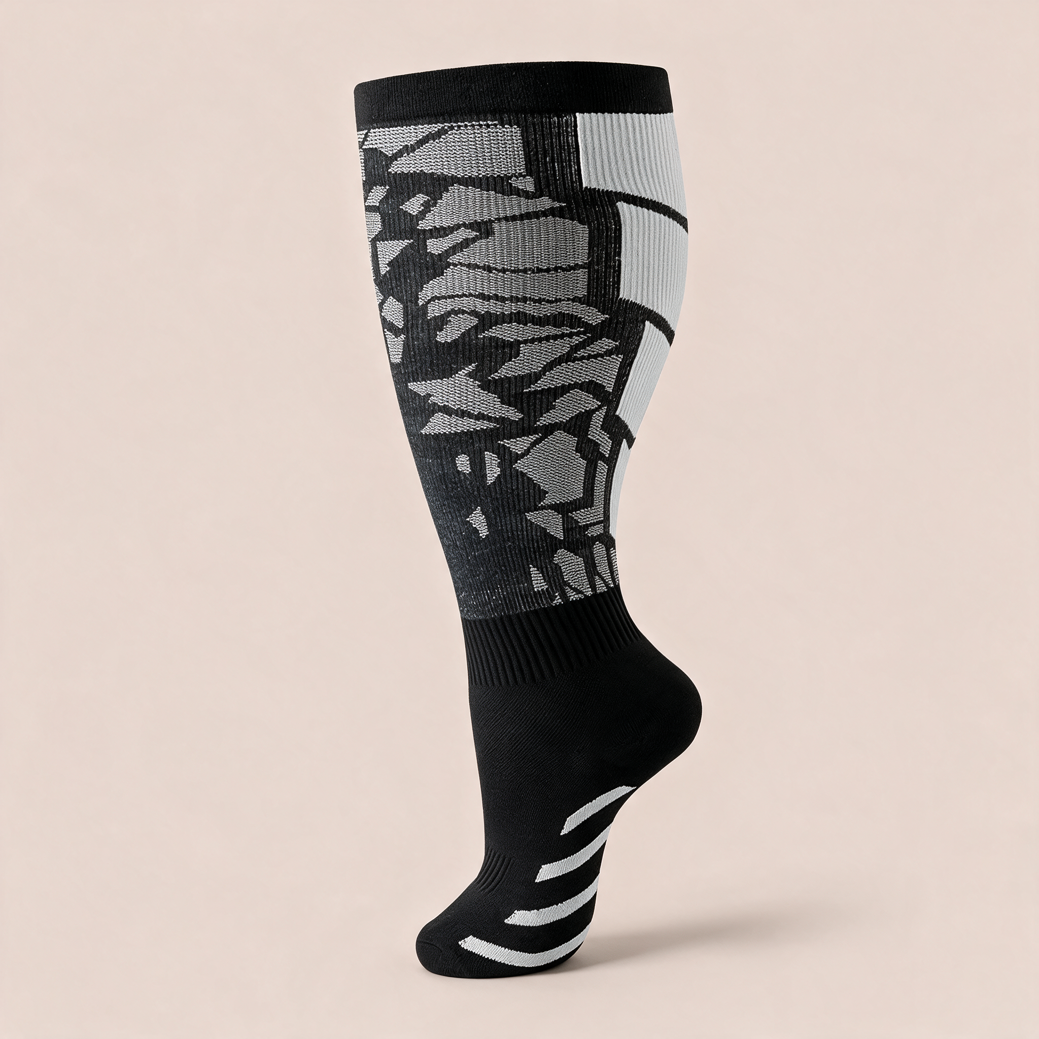 Clinical Compression – Wide Calf: Ash Brushstroke compression sock